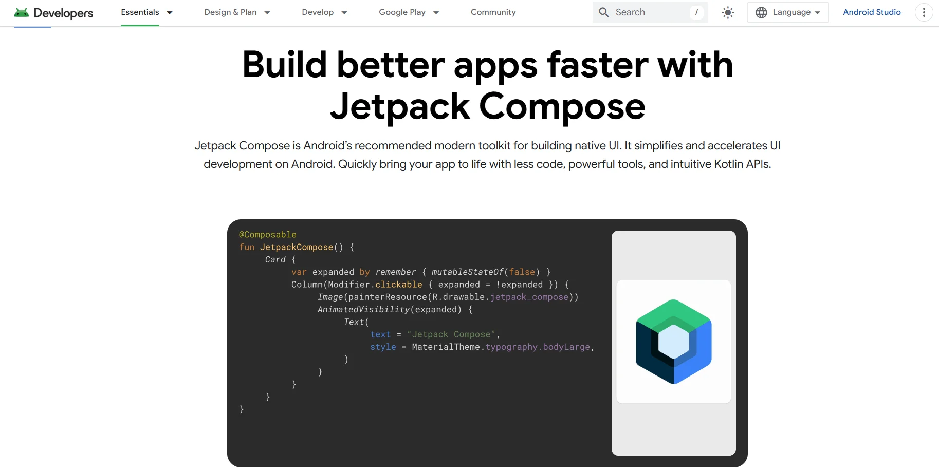 Jetpack Compose: Modern Android UI Toolkit